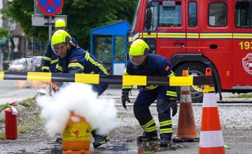Показна вежба денес на ТППЕ Охрид и ДПД Ентузијаст во стариот дел на градот